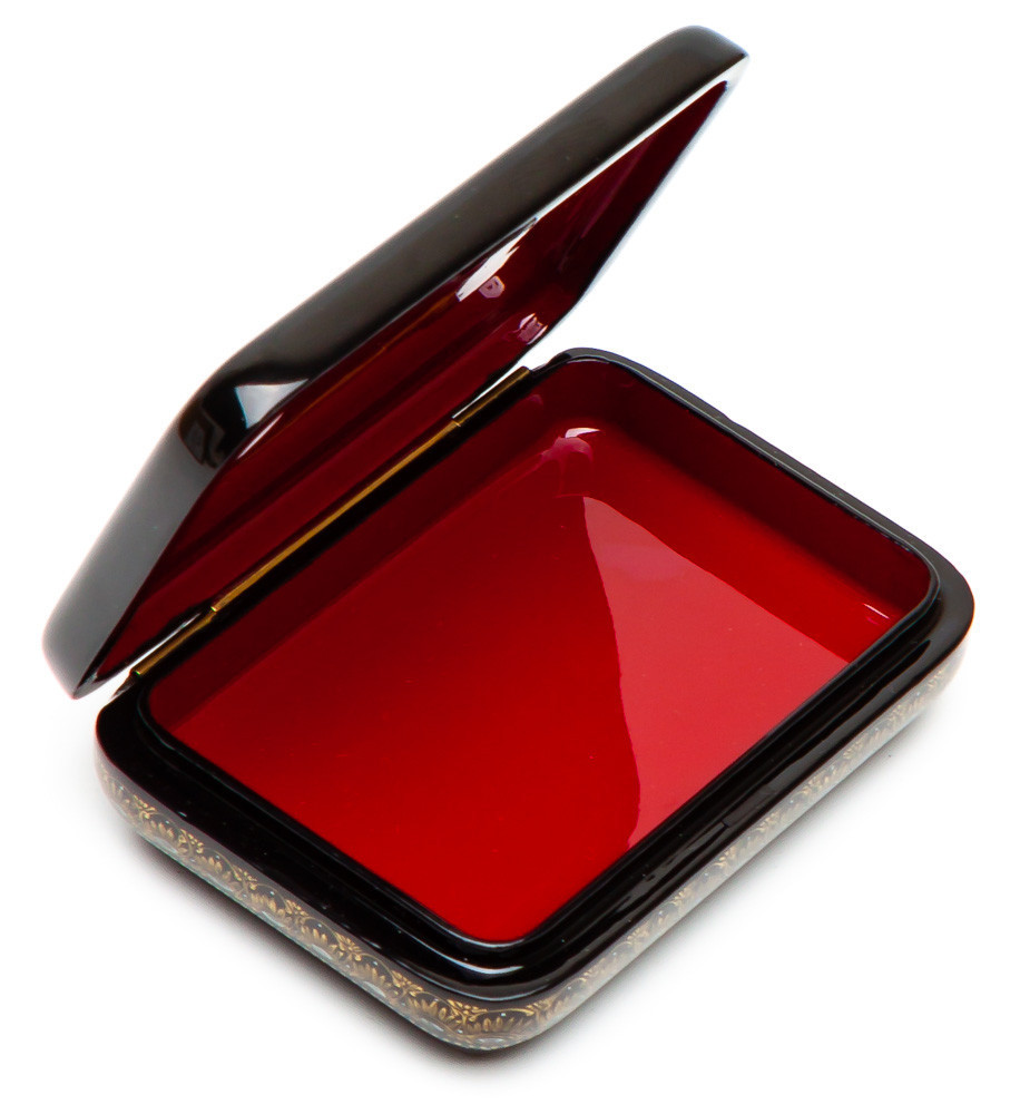 60x80mm The Autumn hand painted lacquered box from Palekh (by Pavel Studio)