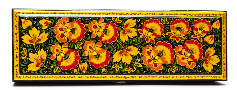 300x100 mm Khokhloma Painting Jewellery Wooden Box