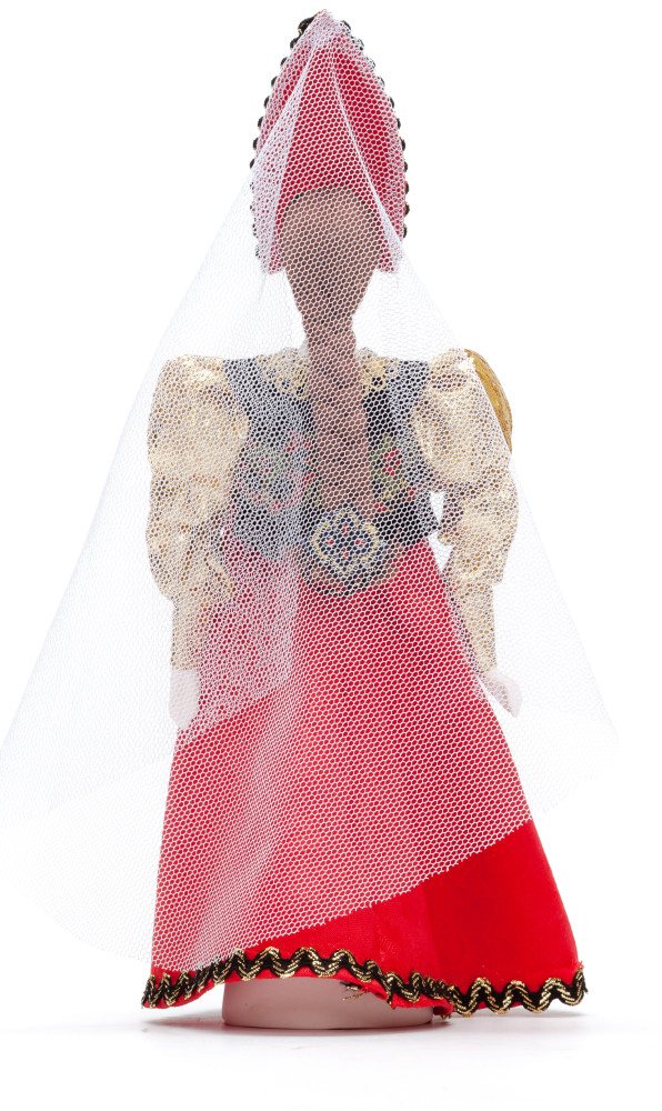 Porcelain Doll in a Russian Dress and Kokoshnik - 11 Inches (by Le Russe)