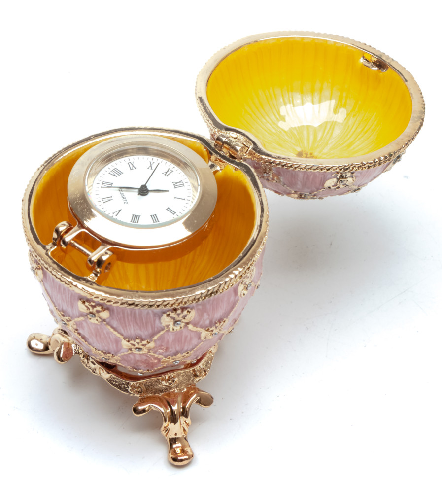 80 mm Clock and Pink Imperial Coronation Music Easter Egg