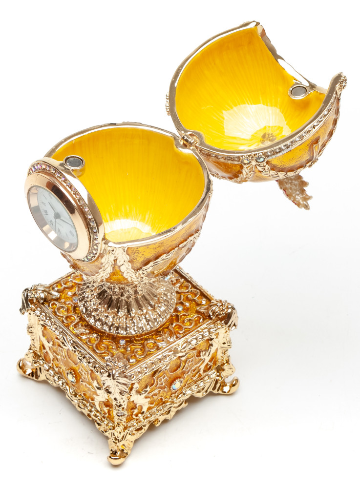 150 mm Golden Music Easter Egg with the Clock