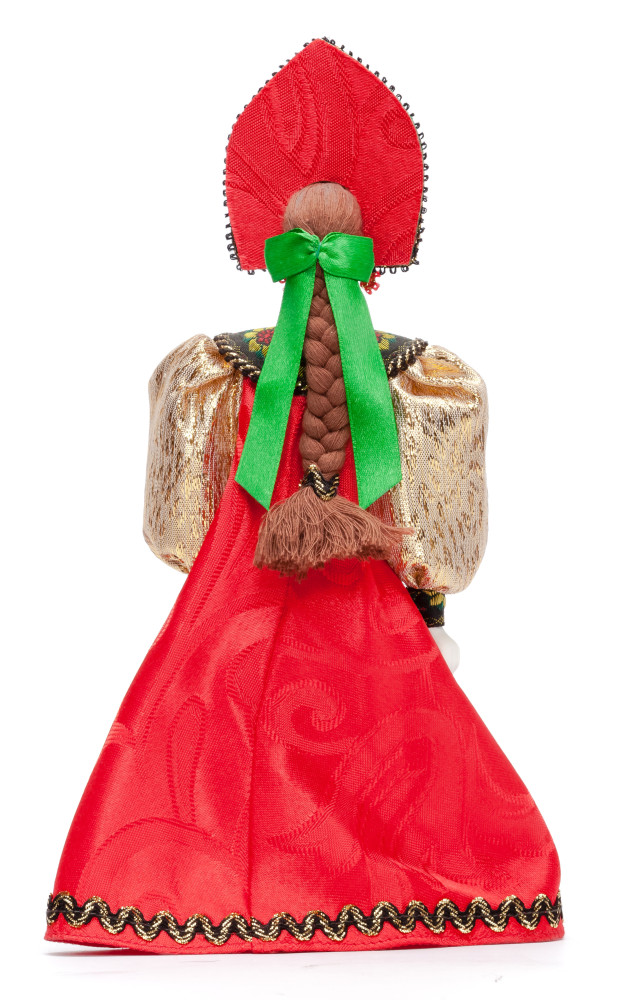 Porcelain Doll in a Russian Dress and Kokoshnik - 11 Inches (by Le Russe)