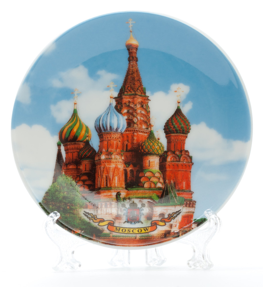 Тарелка "Москва" с подставкой, диаметр 10 см