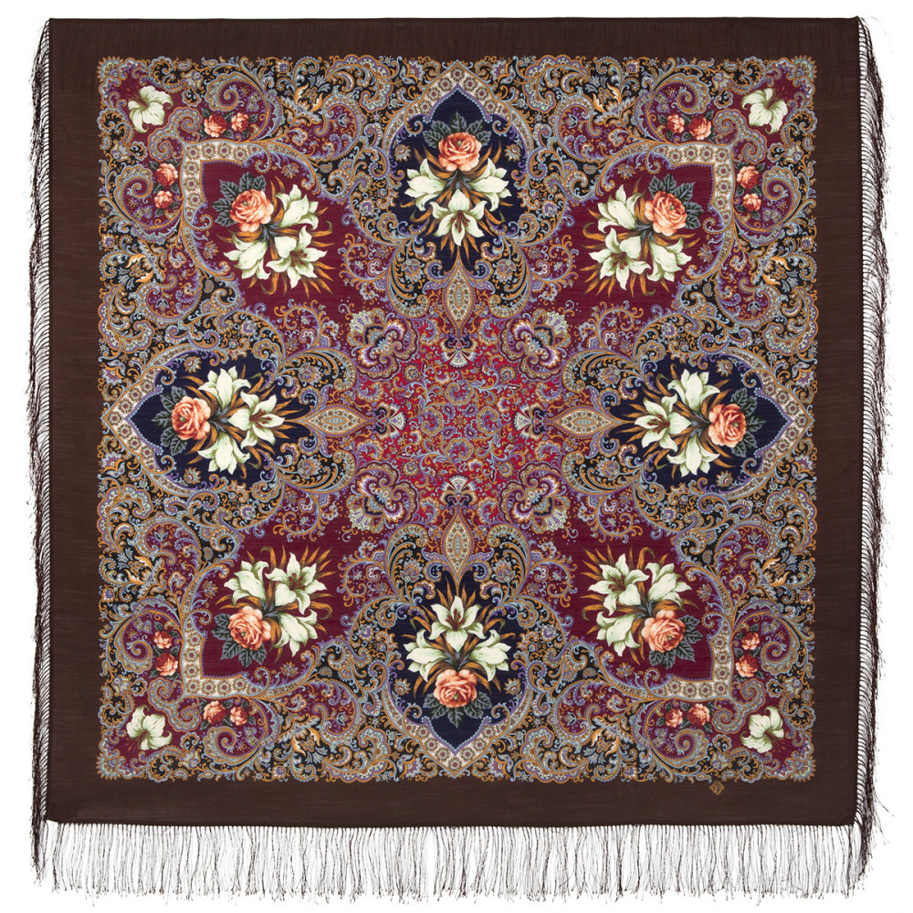 Shop Woolen Scarves with Silk Fringe 125x125 cm Платок «Сказки летней ночи» online at Skazka.site | Eligible for fast shipping and free returns. Платок «Сказки летней ночи»