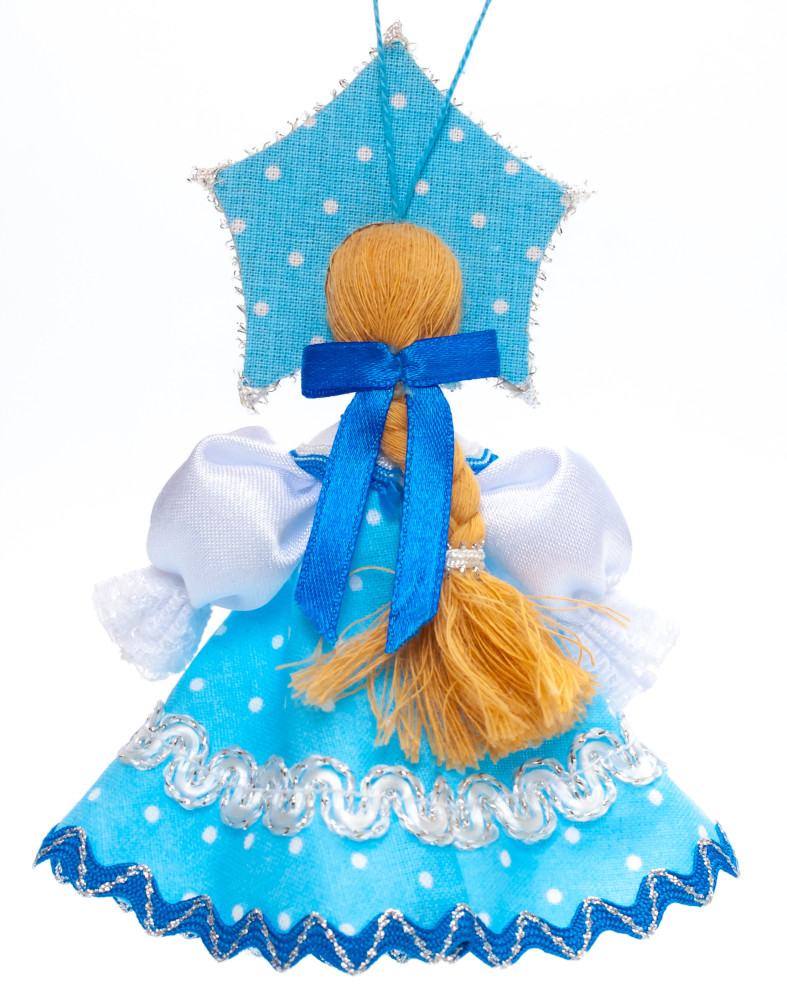 Porcelain Doll in a Russian Dress and Kokoshnik - 5.5 Inches (by Le Russe)