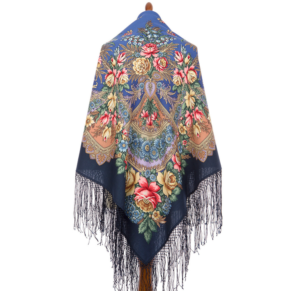 Shop Thick Woolen Fabric Shawls with Silk Fringe 148x148 cm Шаль «Июньское утро» online at Skazka.site | Eligible for fast shipping and free returns. Шаль «Июньское утро»