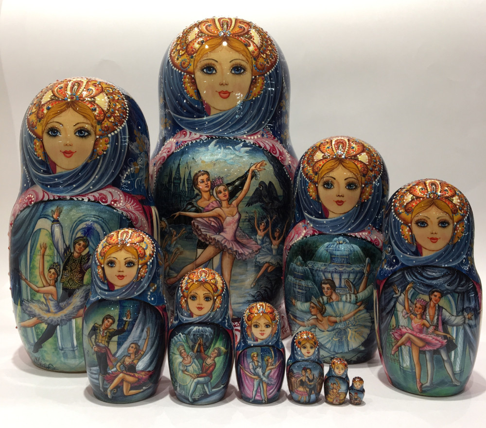 Russian Ballet Matryoshka Doll 10 pcs