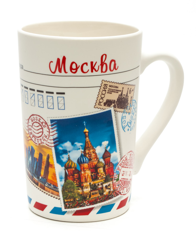 Moscow Stamps Porcelain Mug