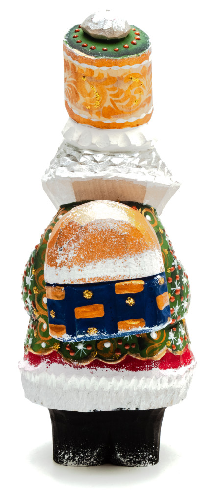 160 mm Santa Claus with a Staff And a Bag with Gifts (by Igor Carved Wooden Figures Studio)