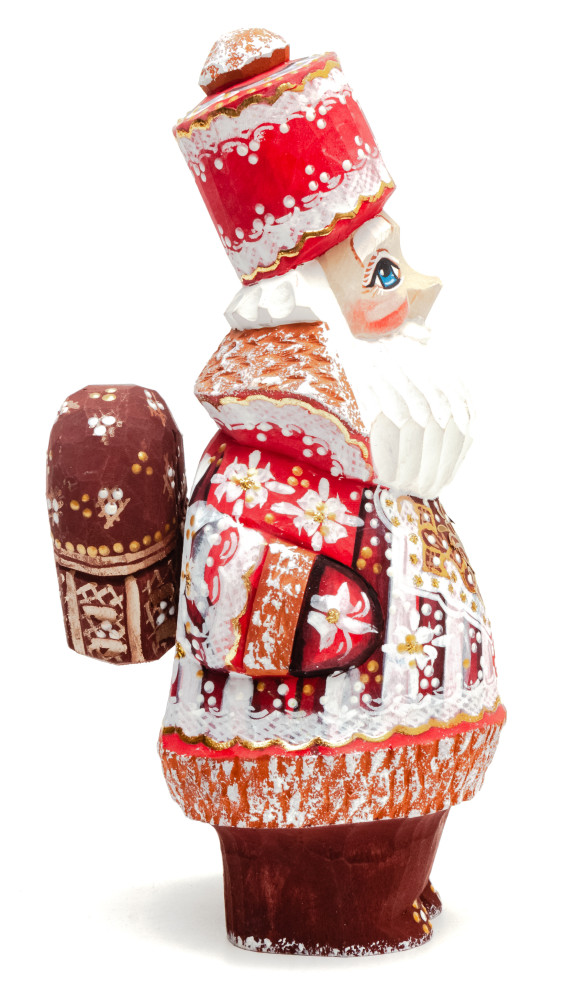 150 mm Santa Claus with a bag of gifts (by Igor Carved Wooden Figures Studio)