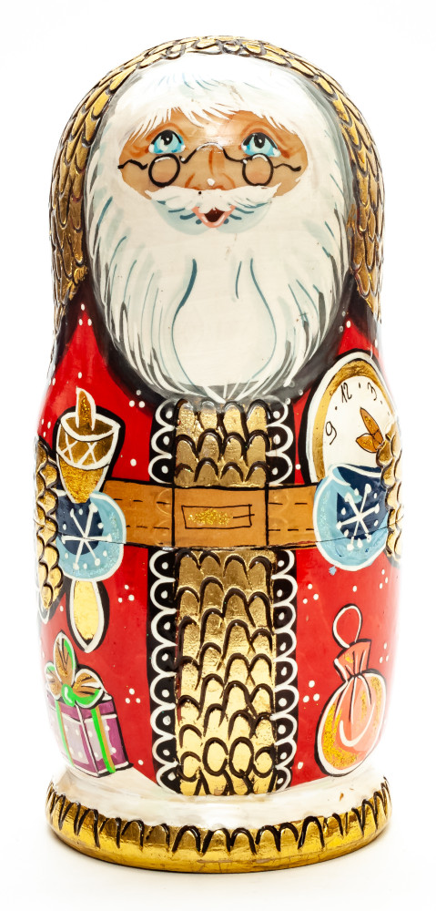 200mm Santa Claus hand painted Matryoshka round Doll 7pcs (by A Studio)
