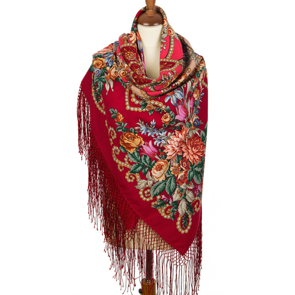 Shop Thick Woolen Fabric Shawls with Silk Fringe 148x148 cm Шаль «Цыганка Аза» online at Skazka.site | Eligible for fast shipping and free returns. Шаль «Цыганка Аза»