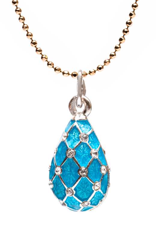 Mesh of stars on Blue Egg Pendant