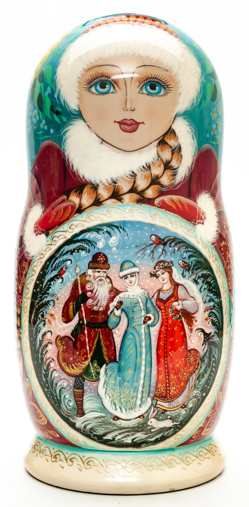 Shop Exclusive Nesting Dolls 280 mm Snowmaiden Princess handpainted Wooden Matryoshka Doll 10 pcs (by Sheherazade) online at Skazka.site | Eligible for fast shipping and free returns. 280 mm Snowmaiden Princess handpainted Wooden Matryoshka Doll 10 pcs (by Sheherazade)