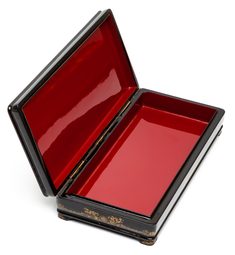 250x120mm Troika hand painted lacquered box from Palekh (by Pavel Studio)