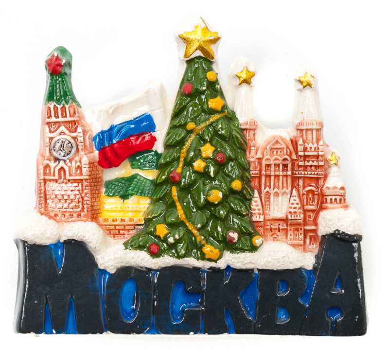 90x80 mm Snt Basil Cathedral Ceramic Fridge Magnet (by Skazka)