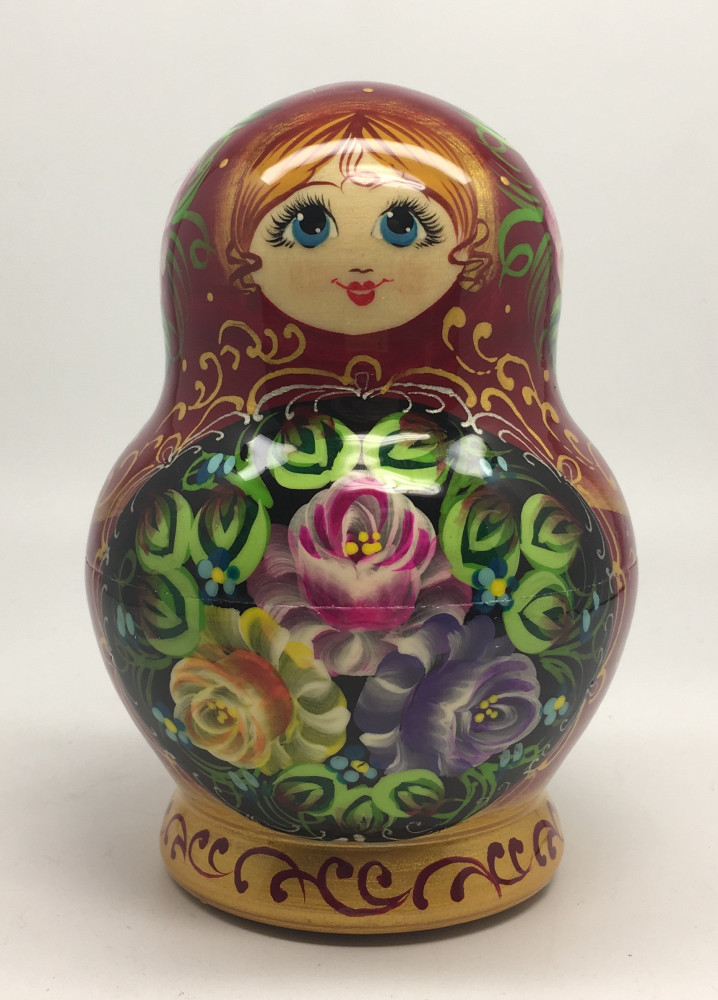 140 mm Summer Flowers Matryoshka Doll 5 pcs (by Summer Shine)