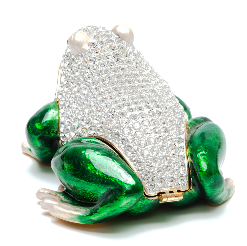 50 mm Frog with the Rhinestones Big Jewellery Box