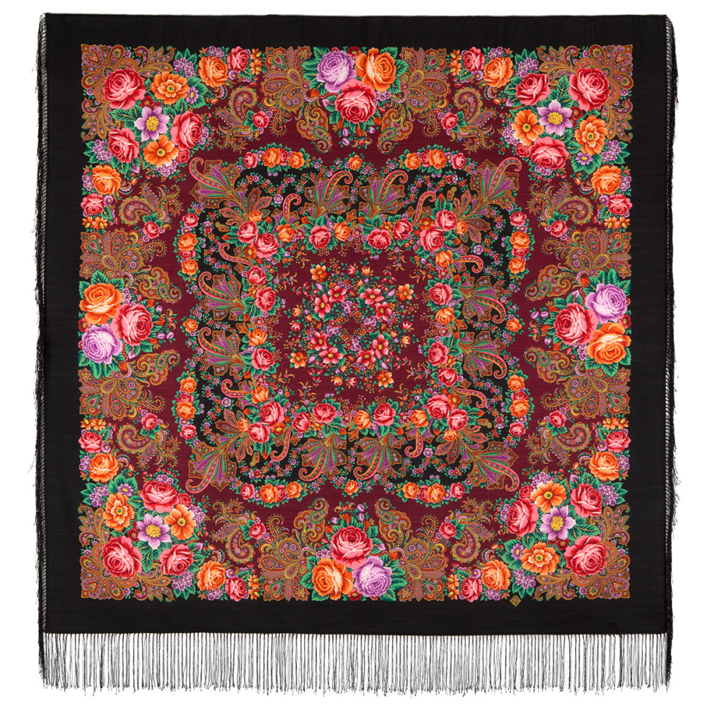 Shop Woolen Scarves with Silk Fringe 125x125 cm Платок «Любушка-голубушка» online at Skazka.site | Eligible for fast shipping and free returns. Платок «Любушка-голубушка»