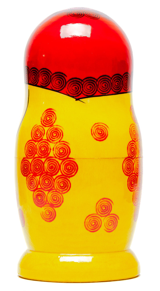170 mm Russian Tradithional Semyonovskaya Hand Painted Matryoshka Doll 5pcs (by Alena Crafts)