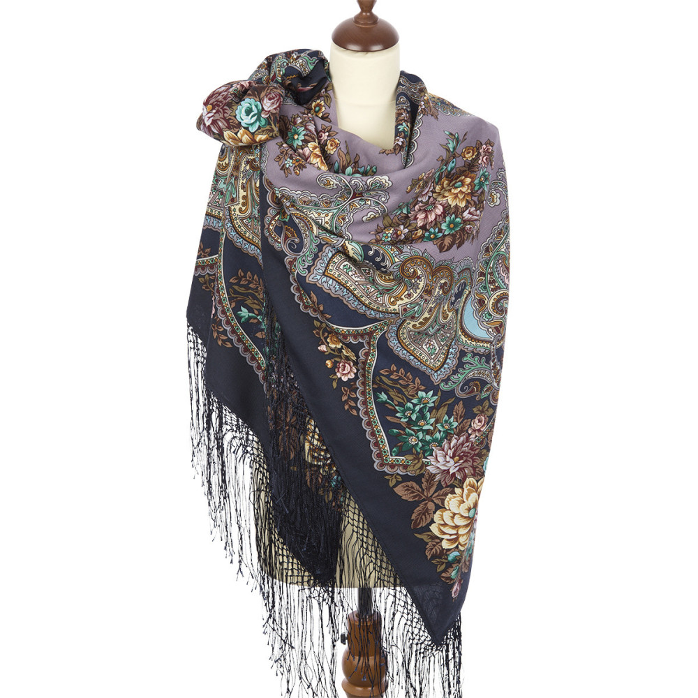 Shop Thick Woolen Fabric Shawls with Silk Fringe 148x148 cm Шаль «Майя» online at Skazka.site | Eligible for fast shipping and free returns. Шаль «Майя»