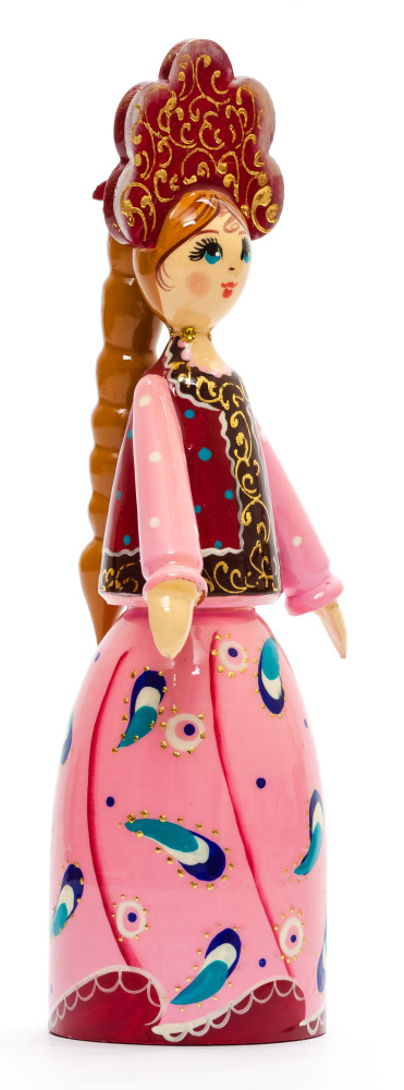 170 mm Russian Girl in Kokoshnik hand painted Wooden Doll (by Summer Shine)